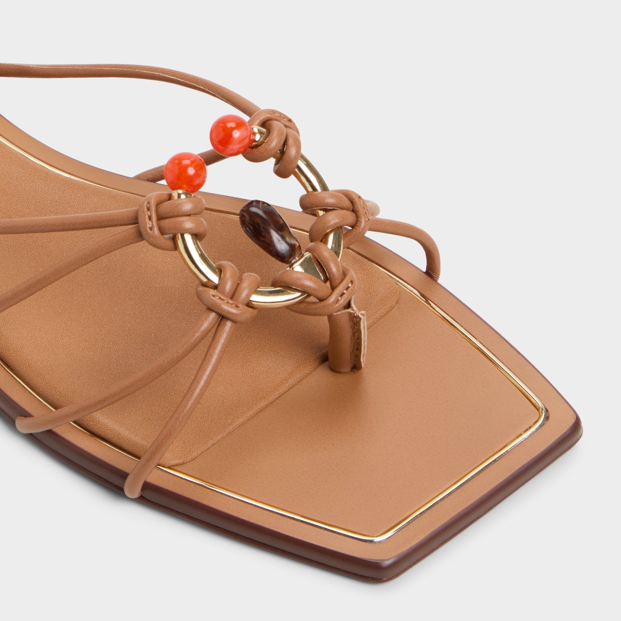 Aldo Nirena Medium Brown Women's Flats - Strappy flat sandal Women