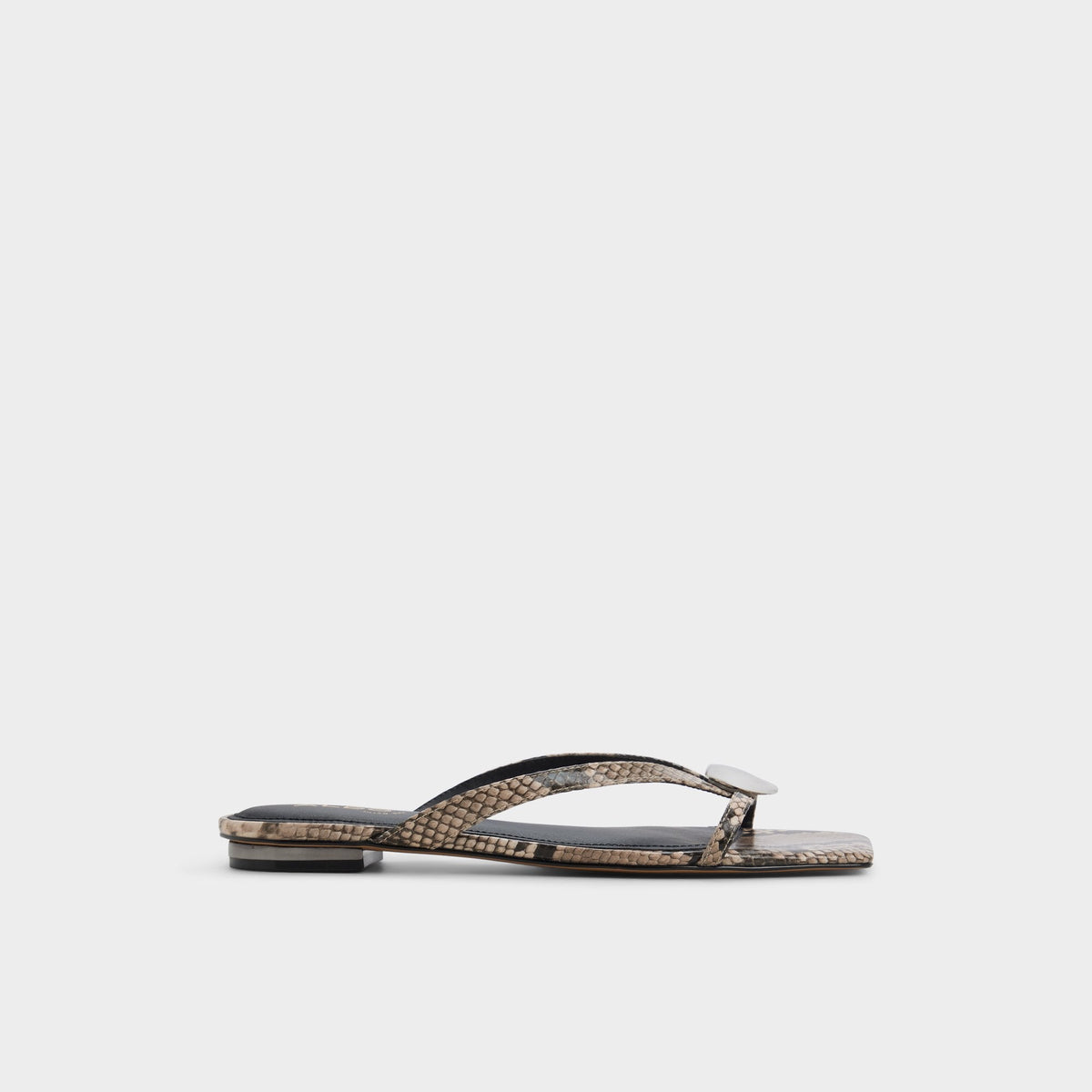 Aldo Iliria White/Black Women's Flats - Slide sandal Women