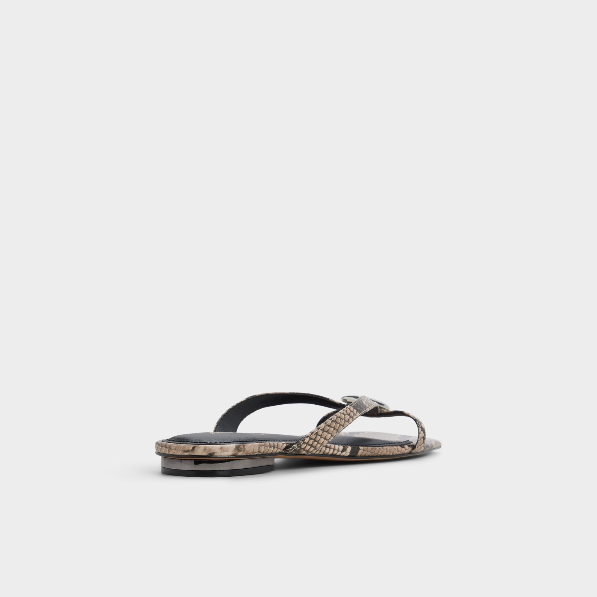 Aldo Iliria White/Black Women's Flats - Slide sandal Women