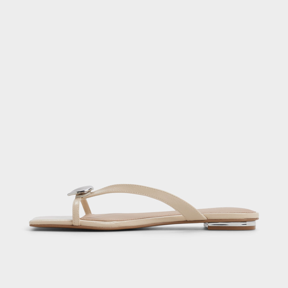 Aldo Iliria Beige Women's Flats - Slide sandal Women