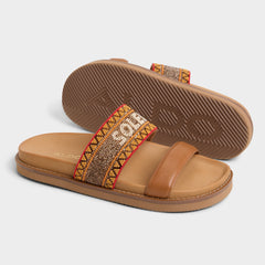 Aldo Beachvacay Brown Multi Women's Footbed sandals -  Women