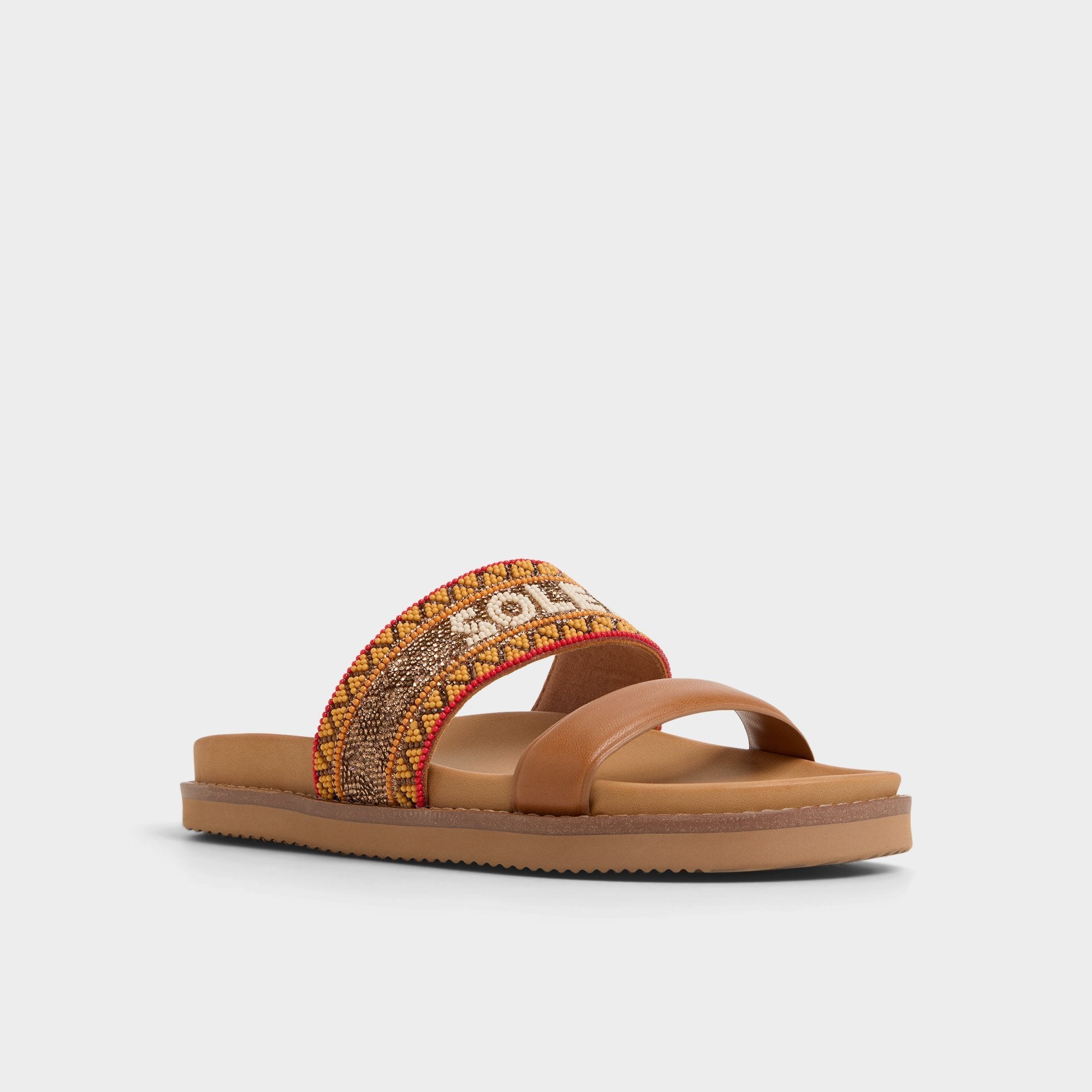 Aldo Beachvacay Brown Multi Women's Footbed sandals -  Women
