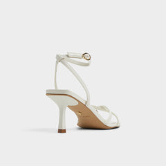 Aldo Elodiah White/Bone Women's Travel essentials - Strappy heeled sandal, Stiletto heel Women