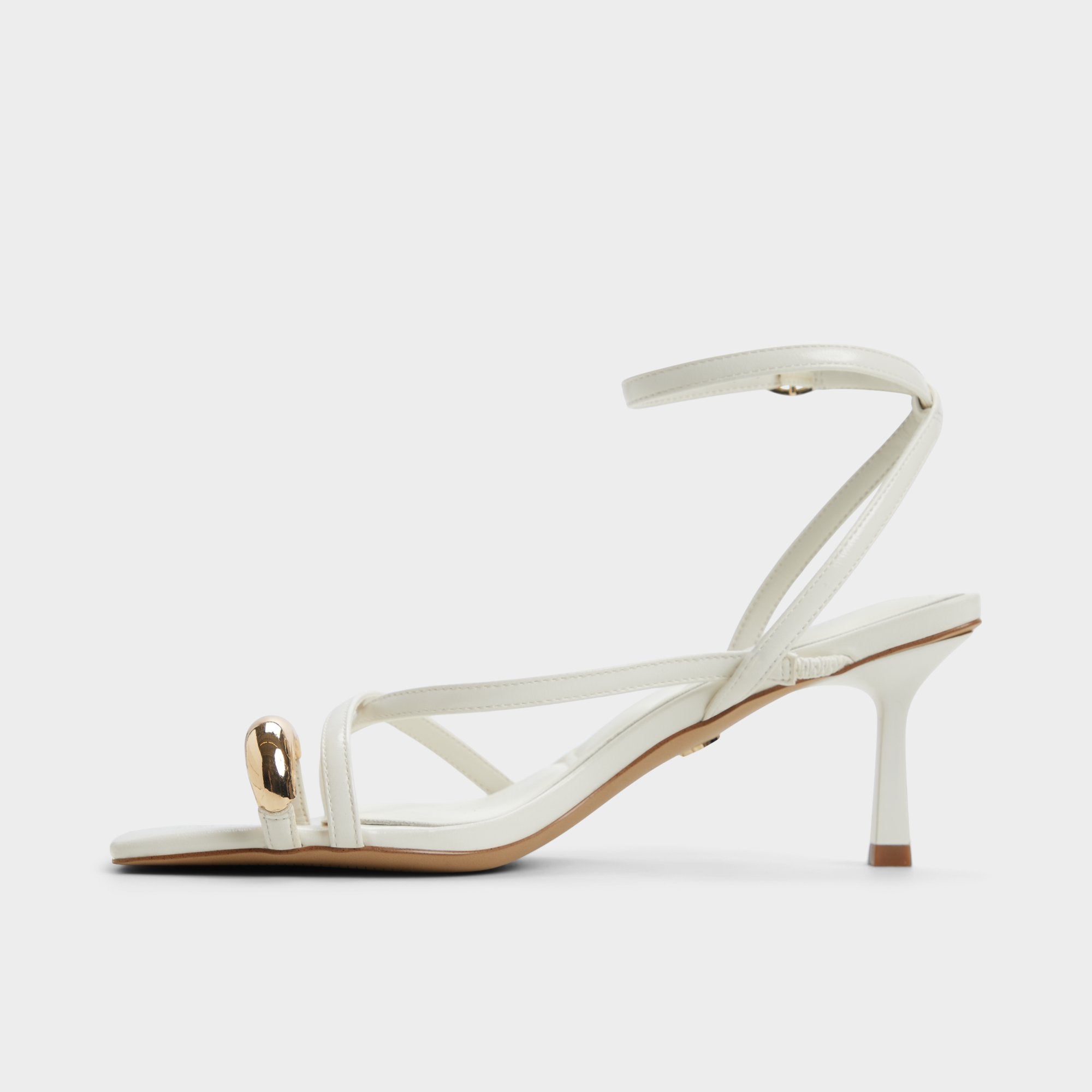 Aldo Elodiah White/Bone Women's Travel essentials - Strappy heeled sandal, Stiletto heel Women