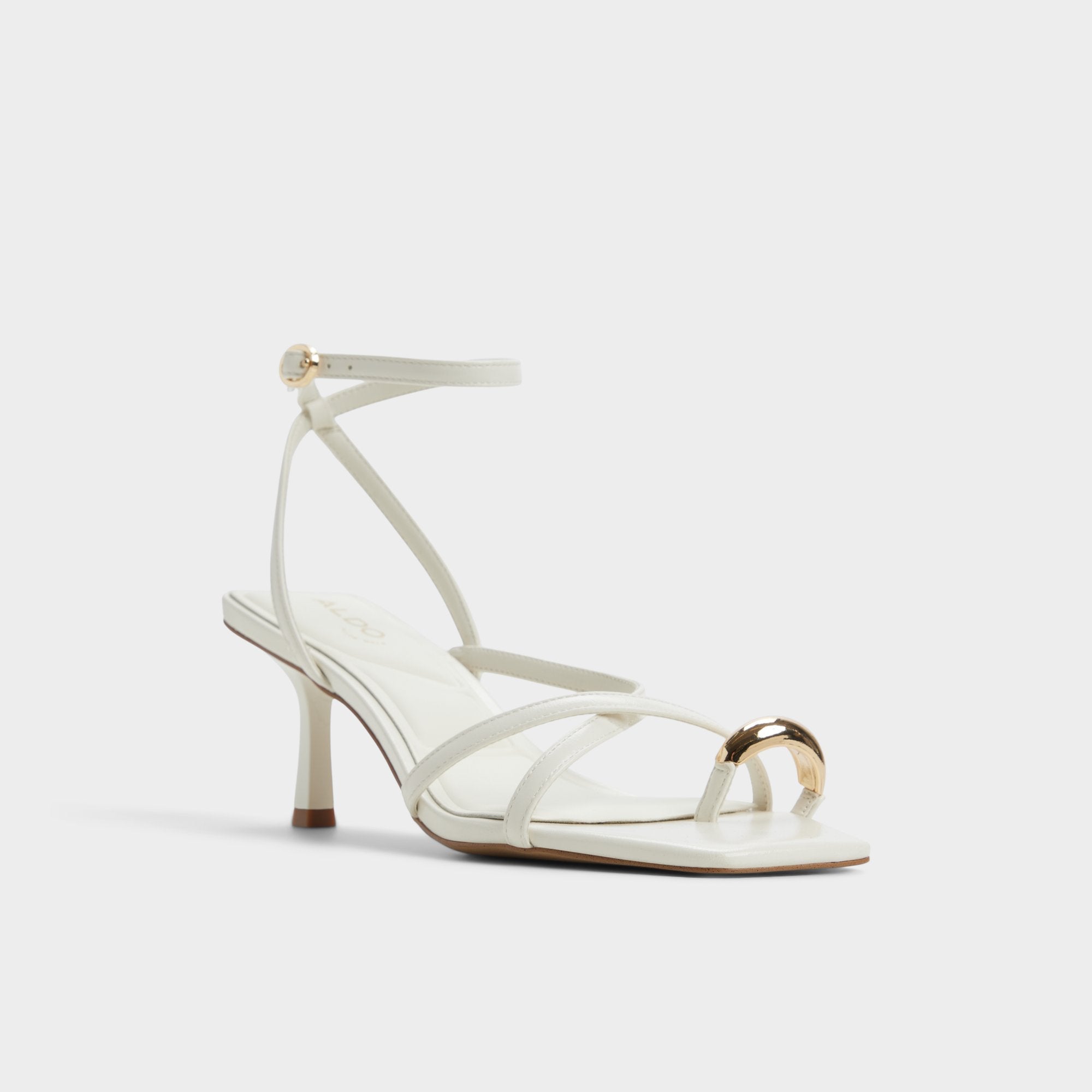 Aldo Elodiah White/Bone Women's Travel essentials - Strappy heeled sandal, Stiletto heel Women