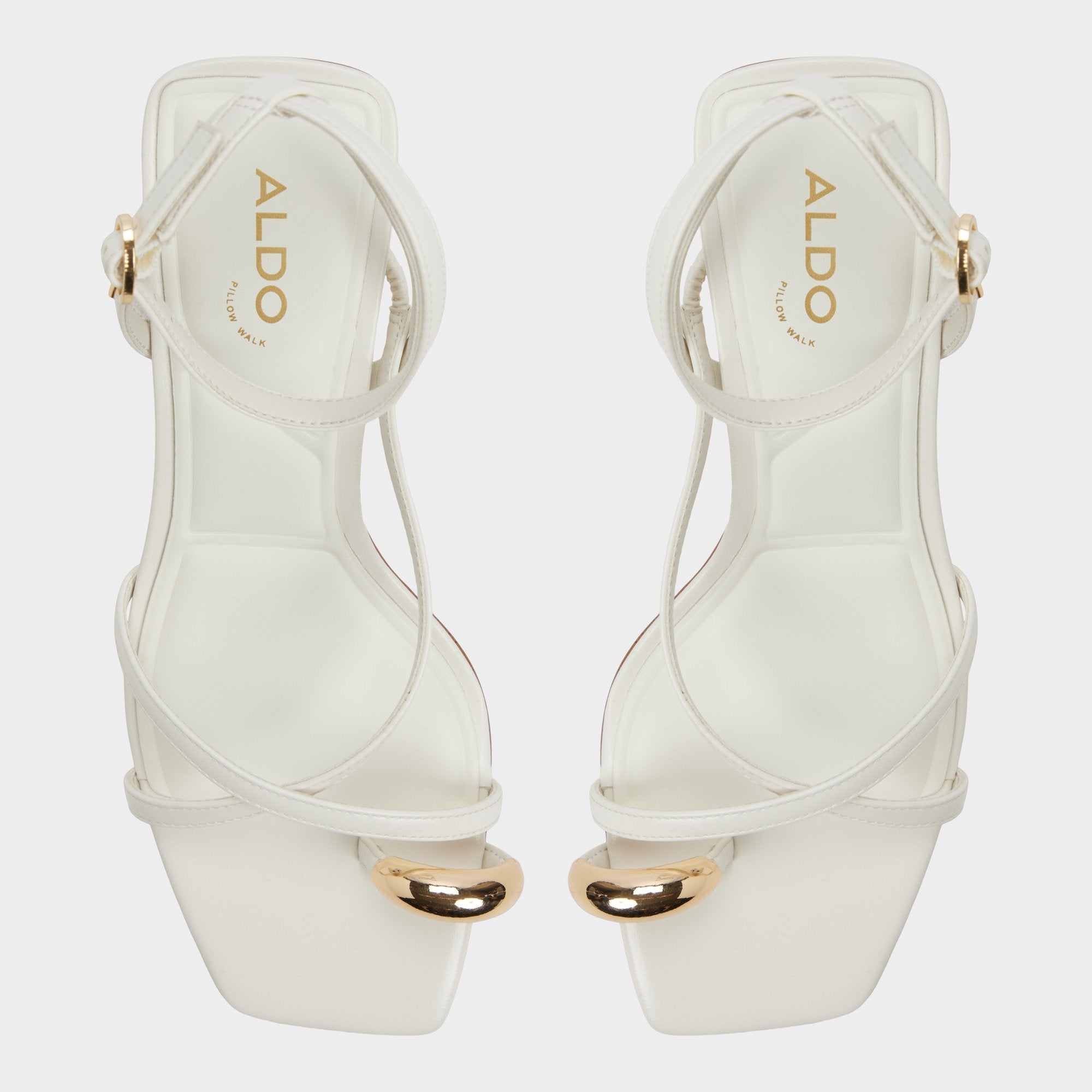 Aldo Elodiah White/Bone Women's Travel essentials - Strappy heeled sandal, Stiletto heel Women