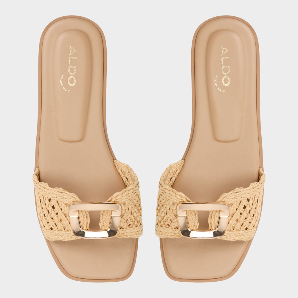 Aldo Tidella Natural Women's Flats - Slide sandal Women