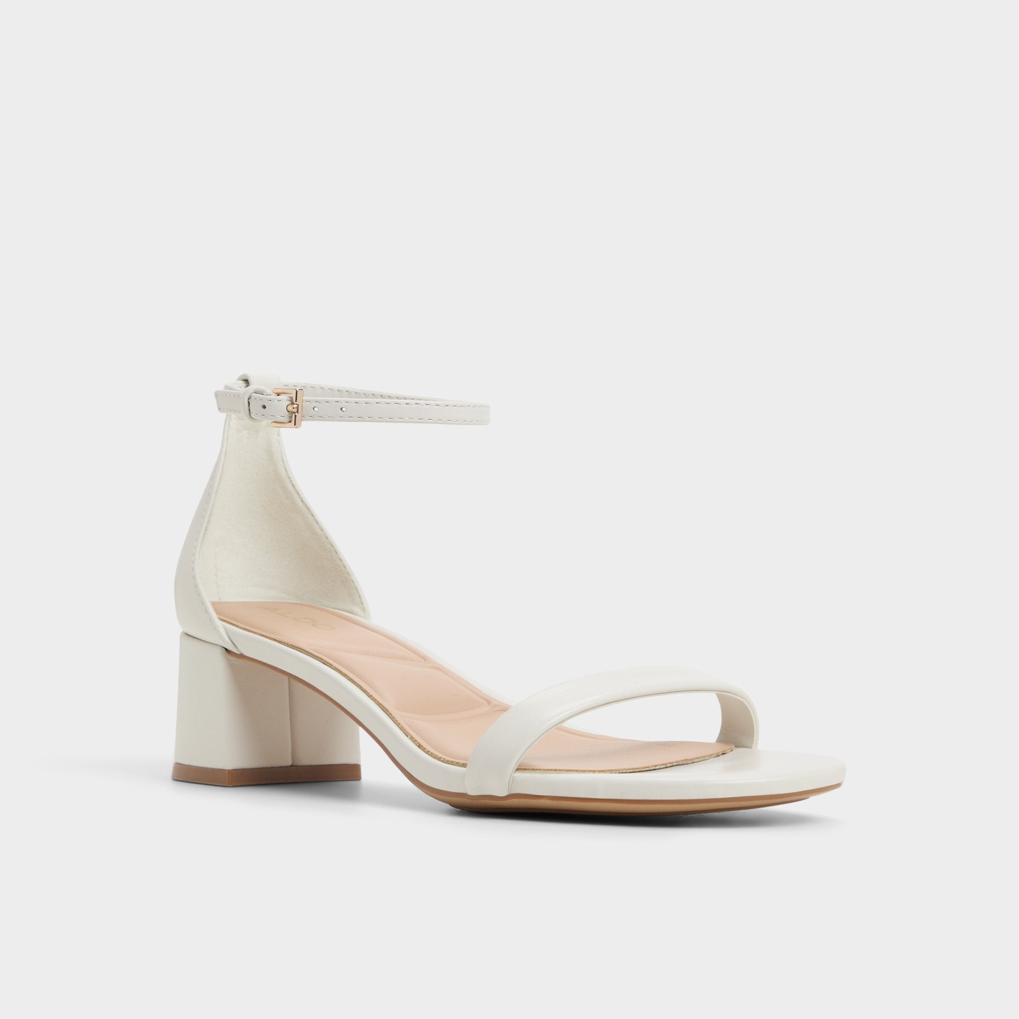 Aldo Calliope White/Bone Women's Block heels - Heeled sandal, Block heel Women