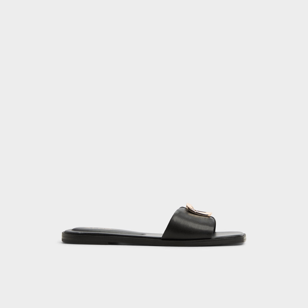 Aldo Tidella Black Women's Flats - Slide sandal Women