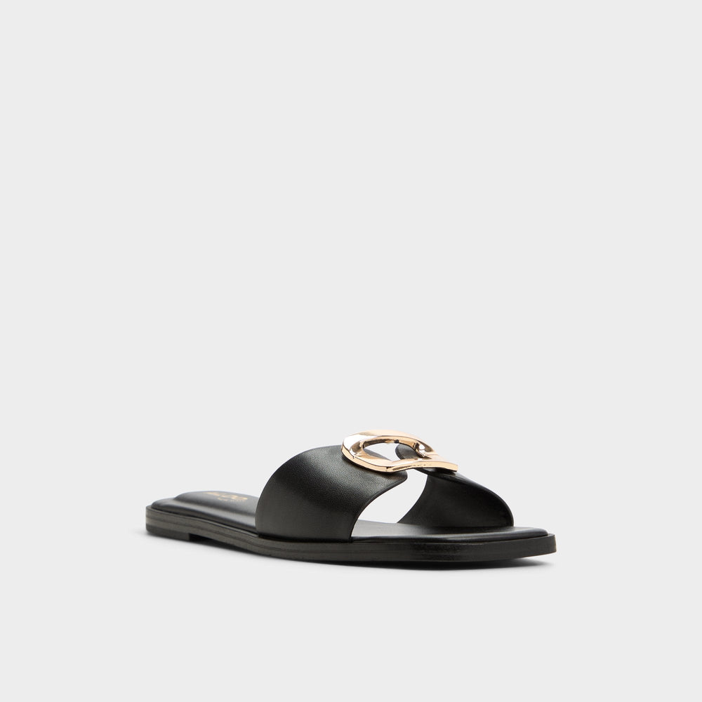 Aldo Tidella Black Women's Flats - Slide sandal Women