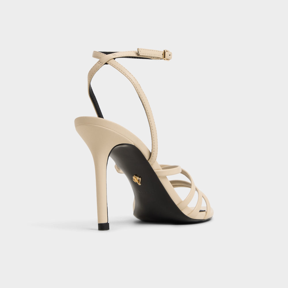 Aldo Solania Light Beige Women's Strappy sandals - Heeled sandal, Stiletto heel Women