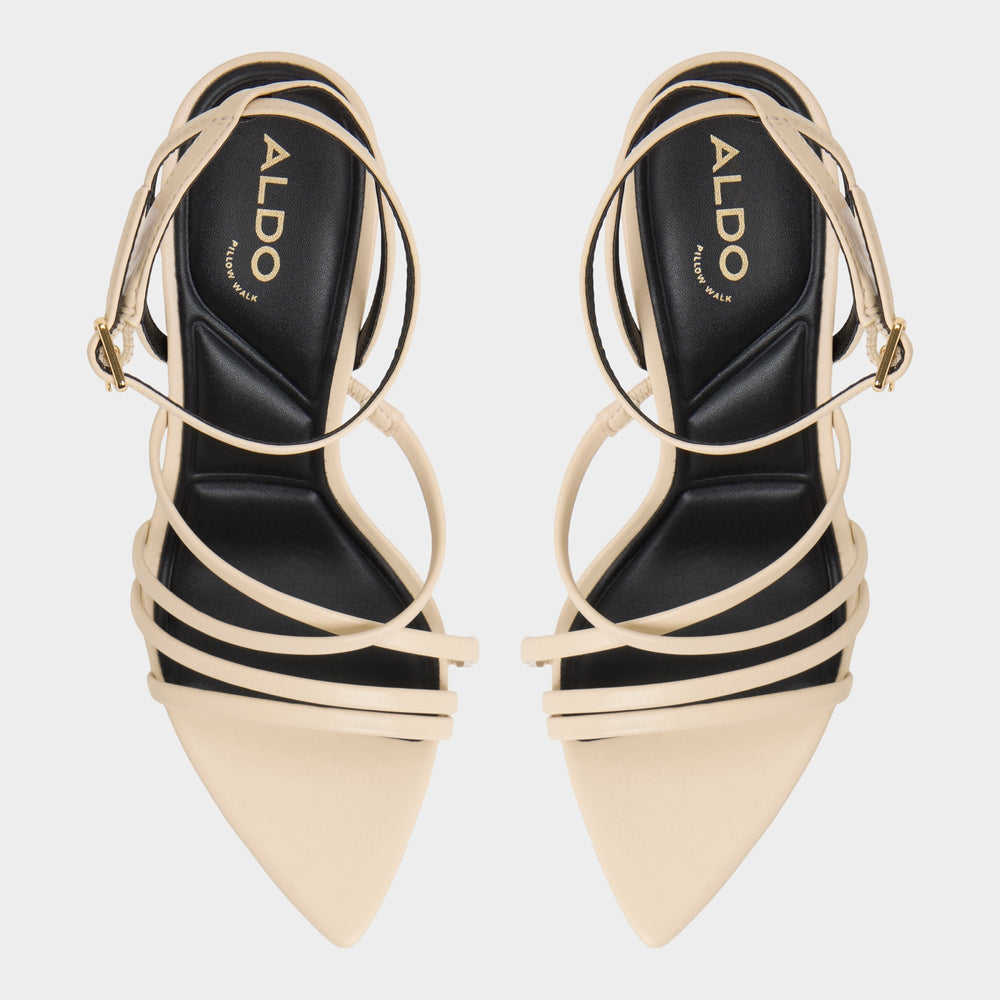 Aldo Solania Light Beige Women's Strappy sandals - Heeled sandal, Stiletto heel Women