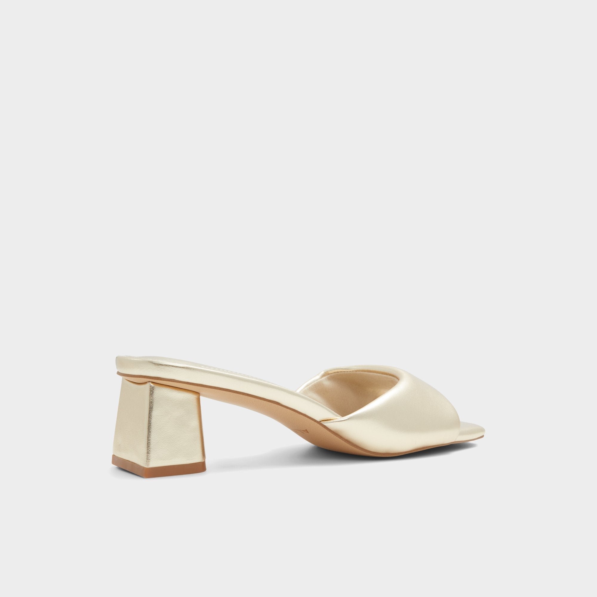 Aldo Aneka Gold Women's Heeled mules - Heeled mule, Block heel Women