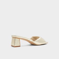 Aldo Aneka Gold Women's Heeled mules - Heeled mule, Block heel Women