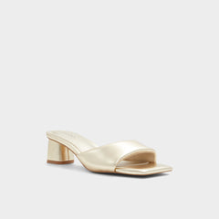 Aldo Aneka Gold Women's Heeled mules - Heeled mule, Block heel Women