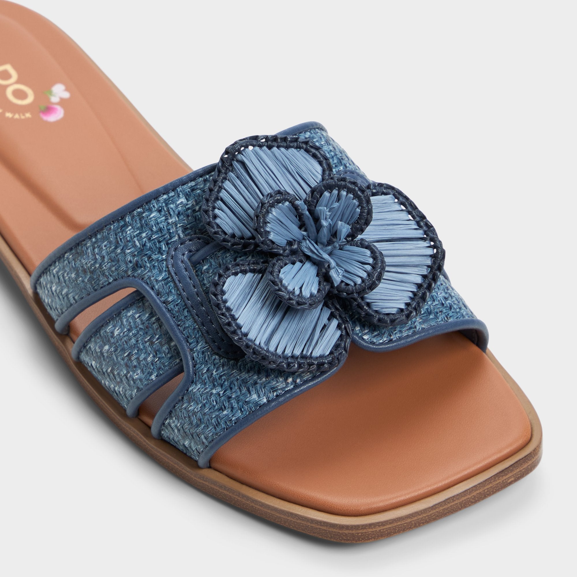 Aldo Seaflower Denim Women's Flats - Slide sandal Women