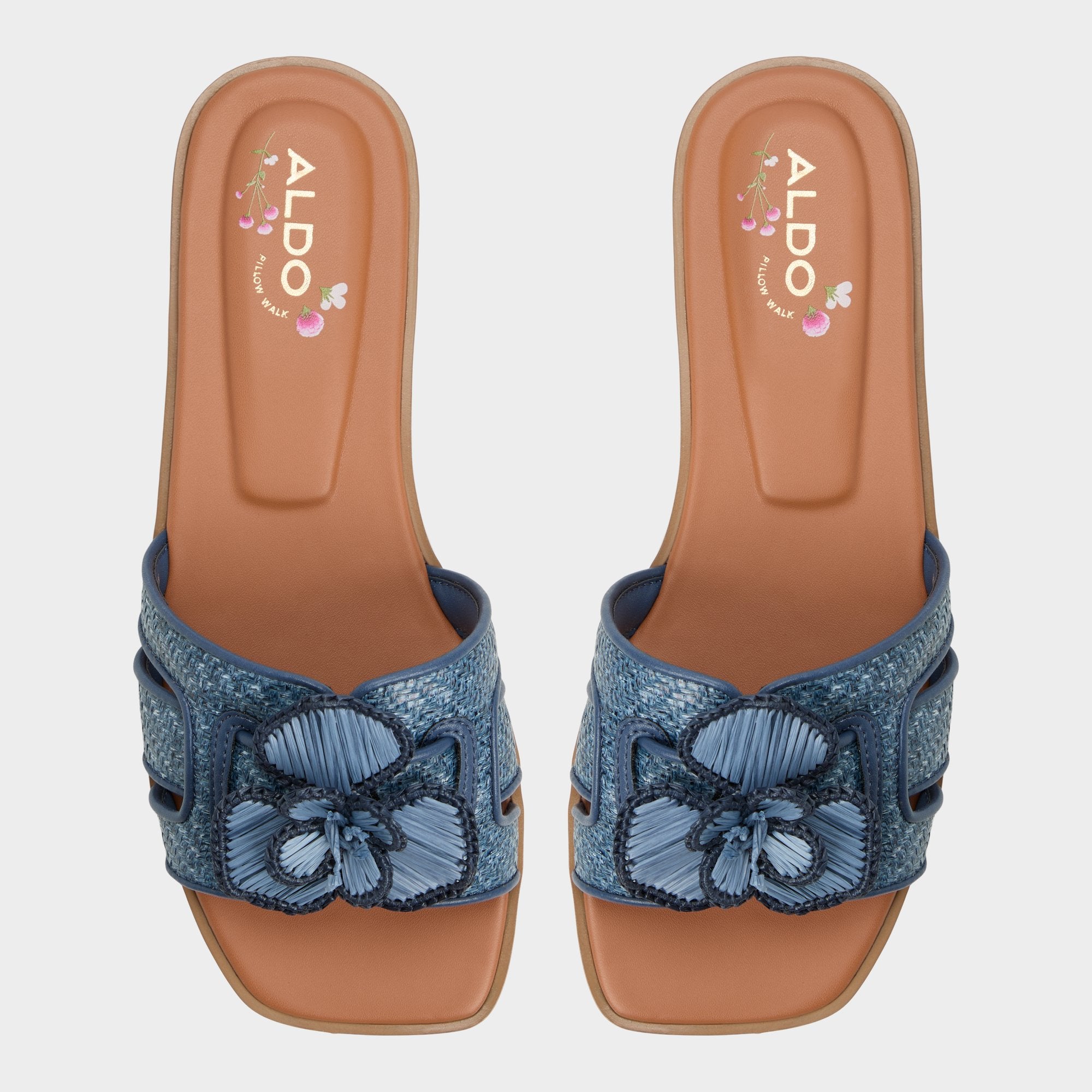 Aldo Seaflower Denim Women's Flats - Slide sandal Women
