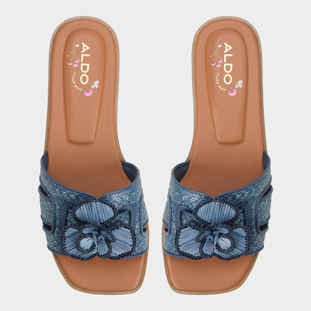Aldo Seaflower Denim Women's Flats - Slide sandal Women