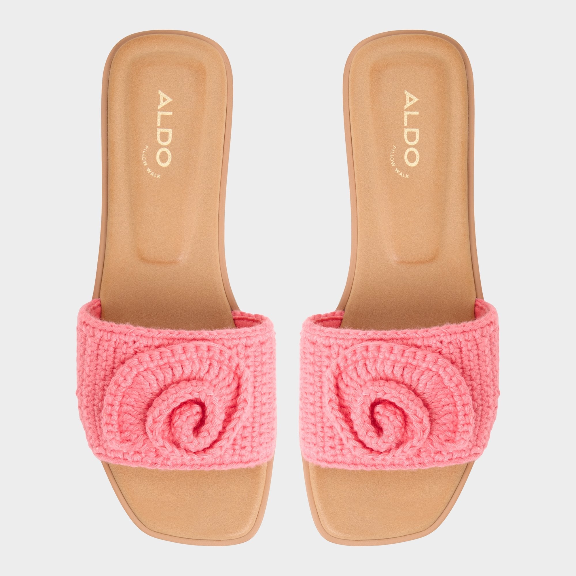 Aldo Sabbia Medium Pink Women's Flats - Slide sandal Women