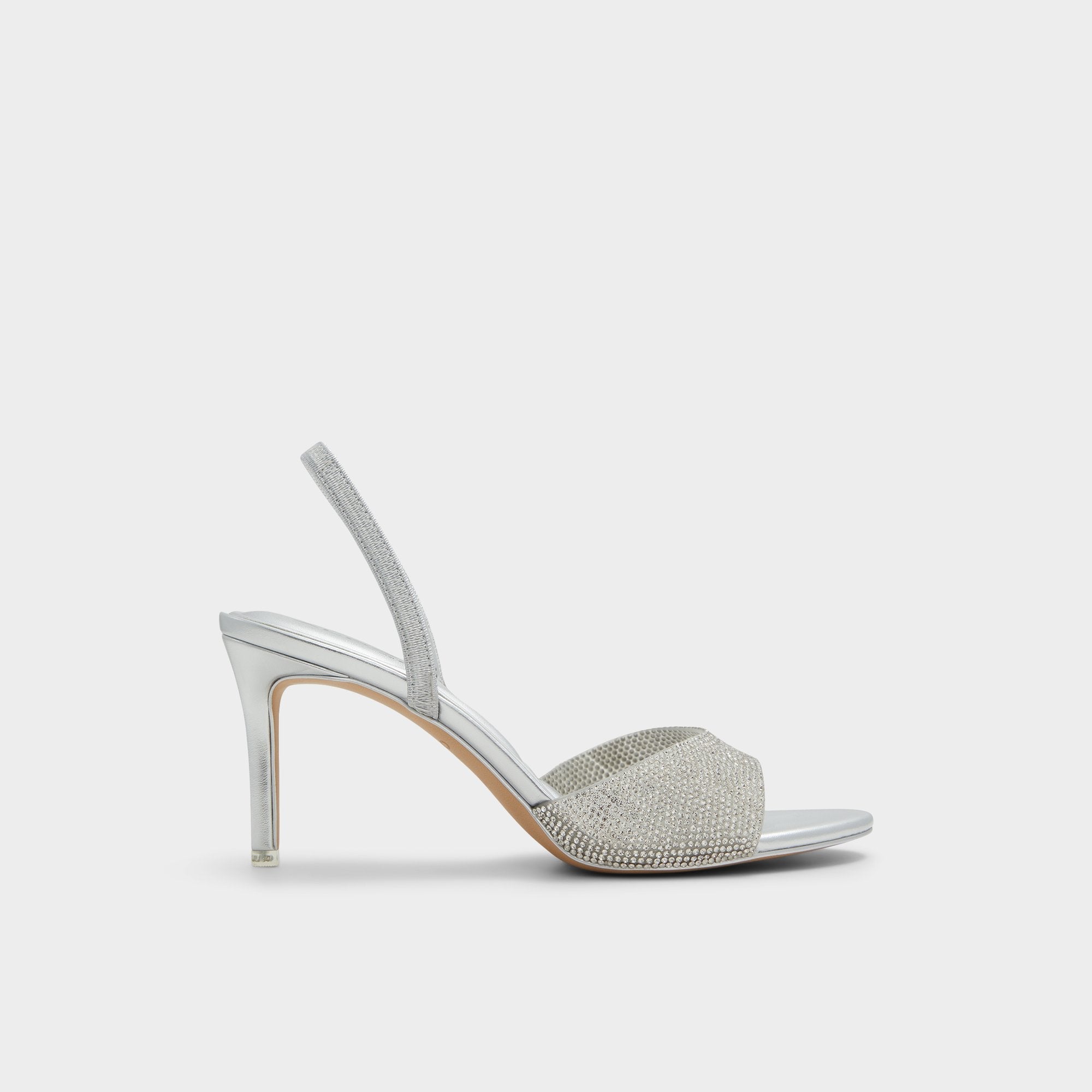 Aldo Aitana in Silver - Strappy heeled sandal, Stiletto heel Women