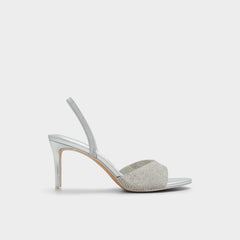 Aldo Aitana in Silver - Strappy heeled sandal, Stiletto heel Women