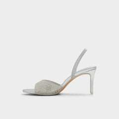 Aldo Aitana in Silver - Strappy heeled sandal, Stiletto heel Women