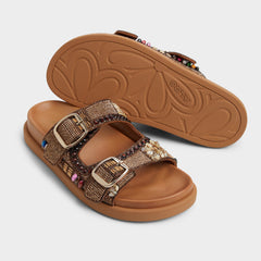 Aldo Bohochic Open Brown Women's Footbed sandals - Footbed sandal Women