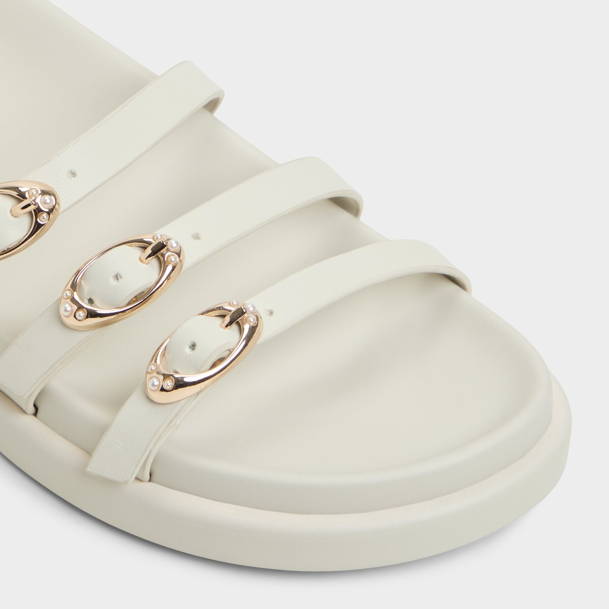 Aldo Zephyra White Women's Footbed sandals - Footbed sandal, Footbed sandal Women