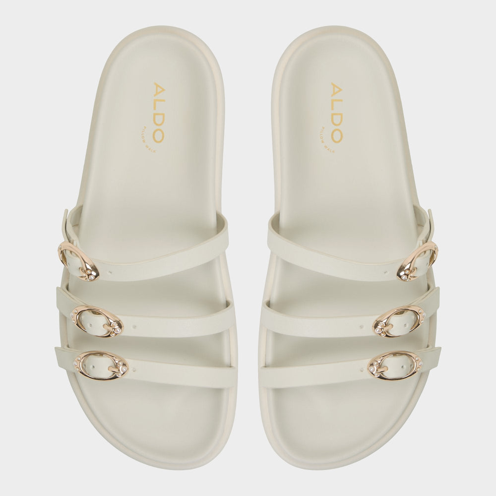 Aldo Zephyra White Women's Footbed sandals - Footbed sandal, Footbed sandal Women