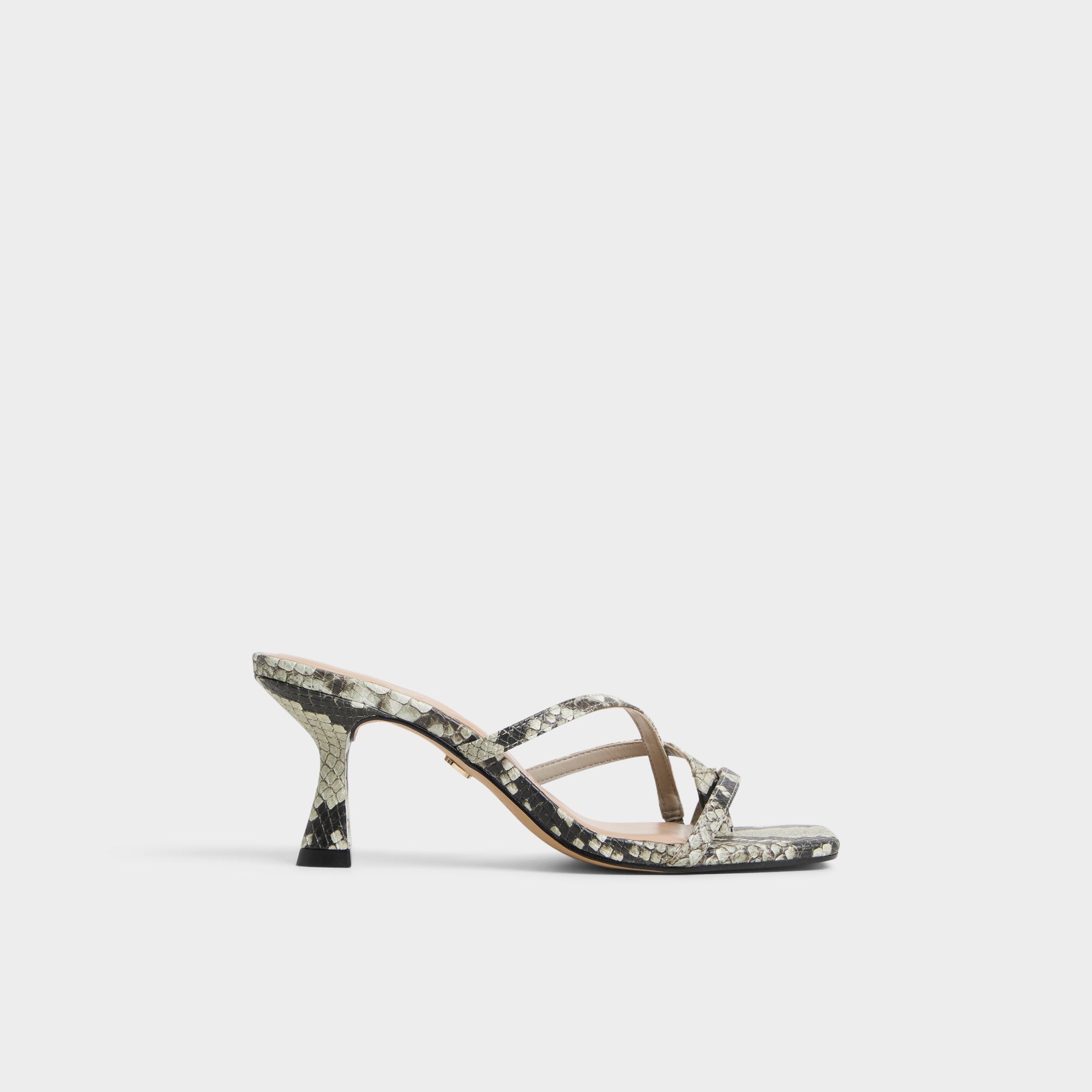 Aldo Calypsa White/Black Women's Animal Prints - Strappy heeled sandal Women