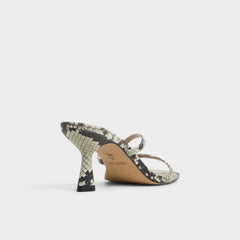 Aldo Calypsa White/Black Women's Animal Prints - Strappy heeled sandal Women