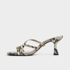 Aldo Calypsa White/Black Women's Animal Prints - Strappy heeled sandal Women