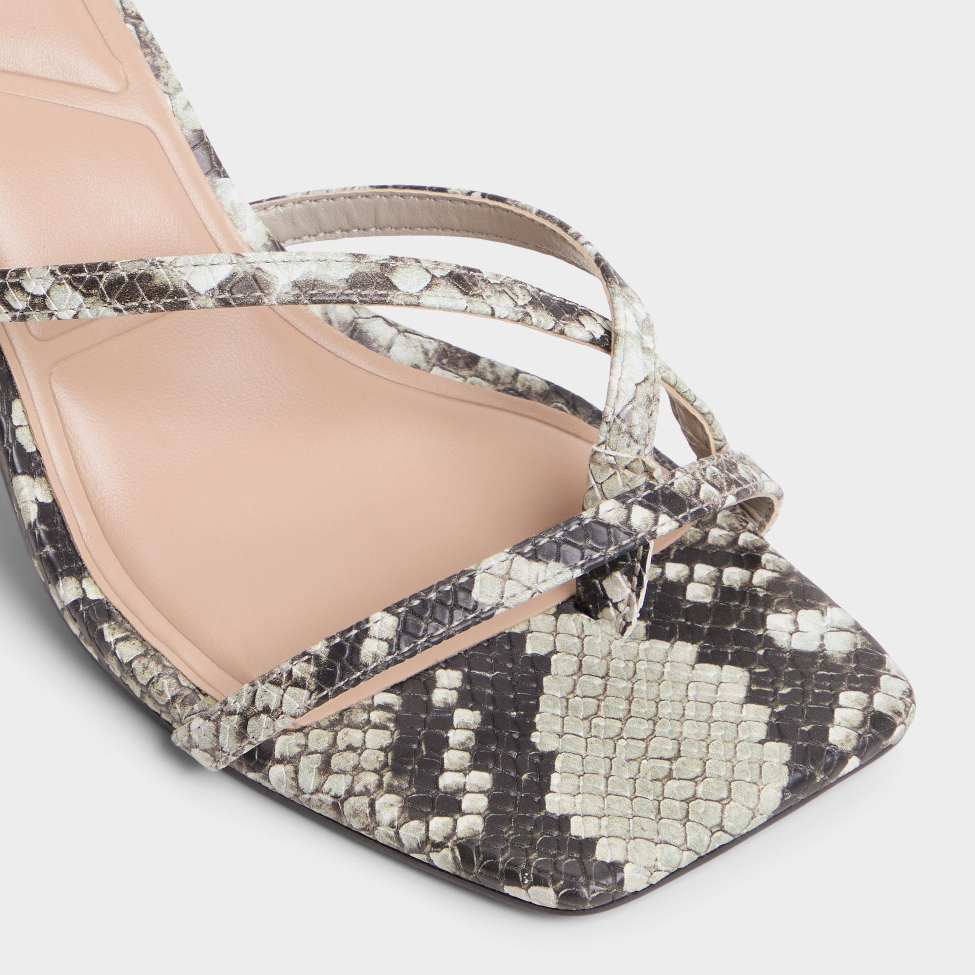 Aldo Calypsa White/Black Women's Animal Prints - Strappy heeled sandal Women