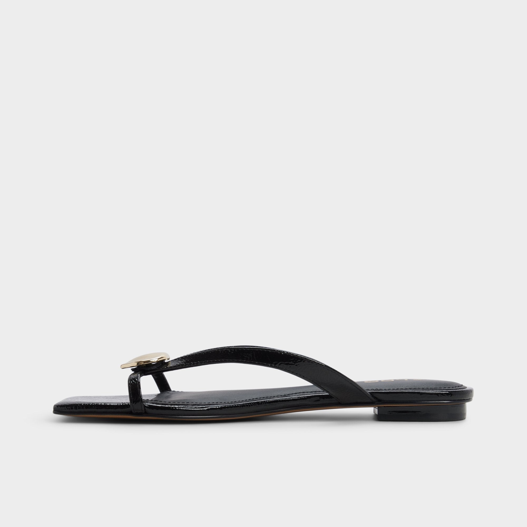 Aldo Iliria Black Women's Flats - Slide sandal Women
