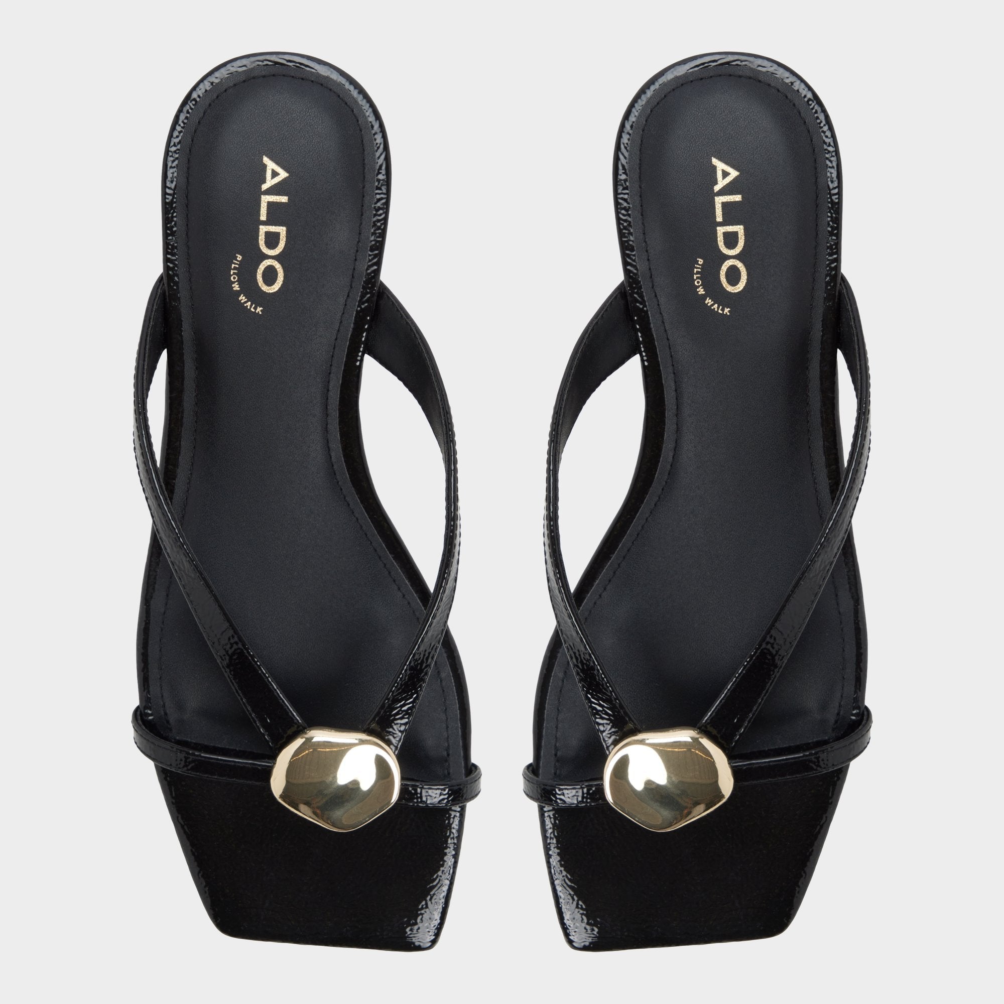 Aldo Iliria Black Women's Flats - Slide sandal Women
