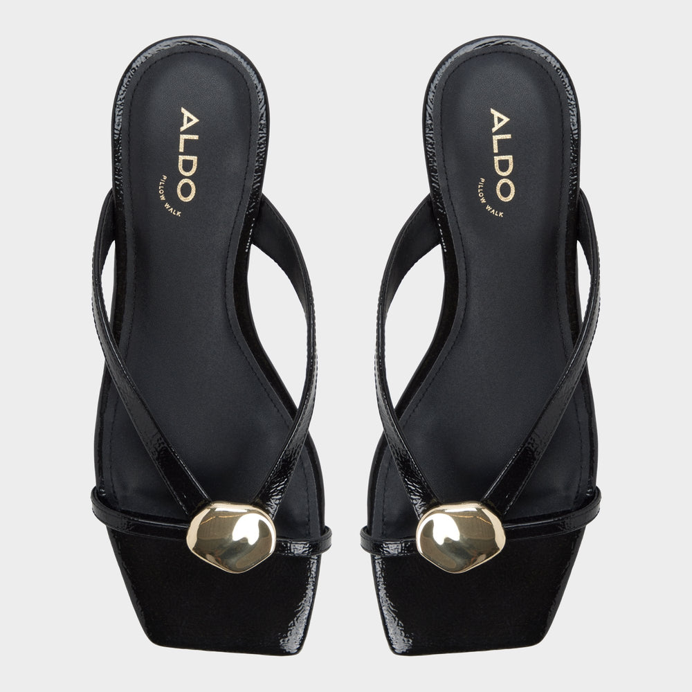 Aldo Iliria Black Women's Flats - Slide sandal Women