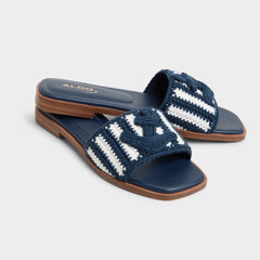 Aldo Sabbia Blue Combo Women's Flats - Slide sandal Women