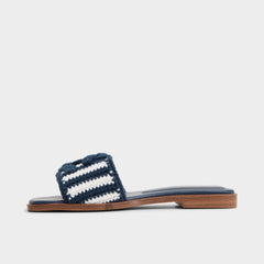 Aldo Sabbia Blue Combo Women's Flats - Slide sandal Women