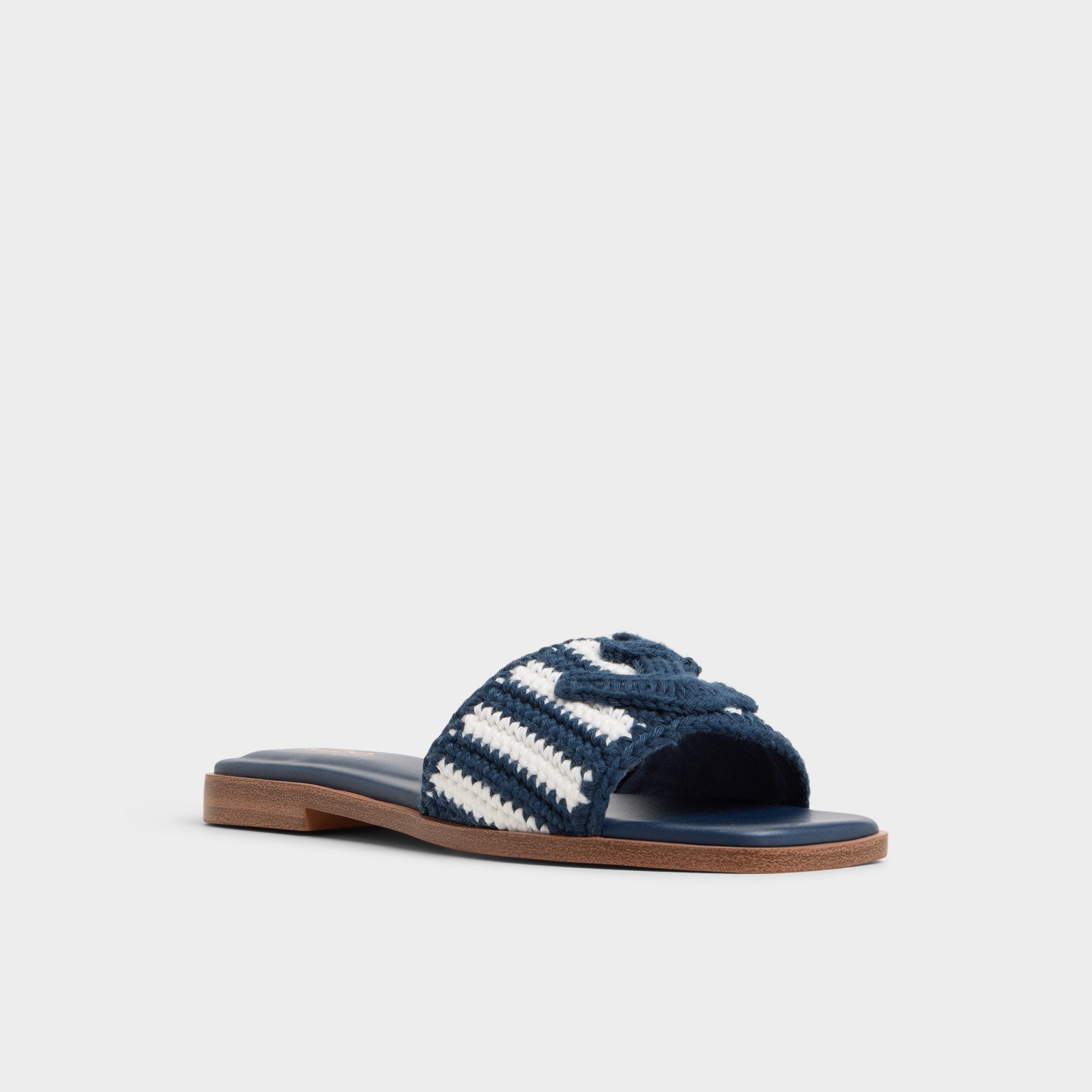 Aldo Sabbia Blue Combo Women's Flats - Slide sandal Women