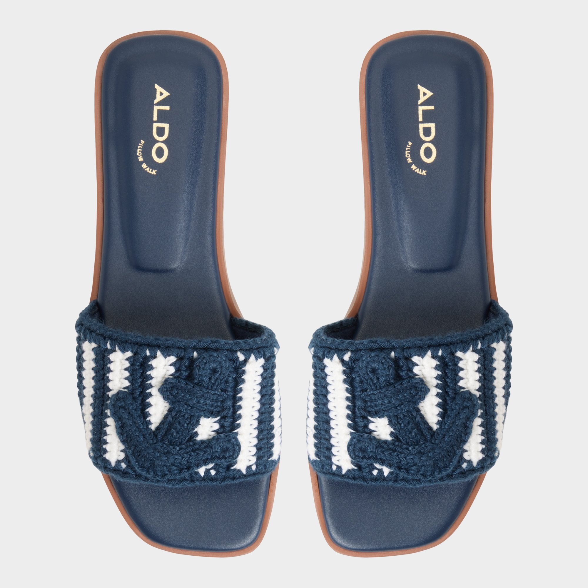 Aldo Sabbia Blue Combo Women's Flats - Slide sandal Women