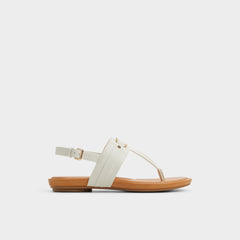 Aldo Taylen White/Bone Women's Footbed sandals - T-strap sandal Women