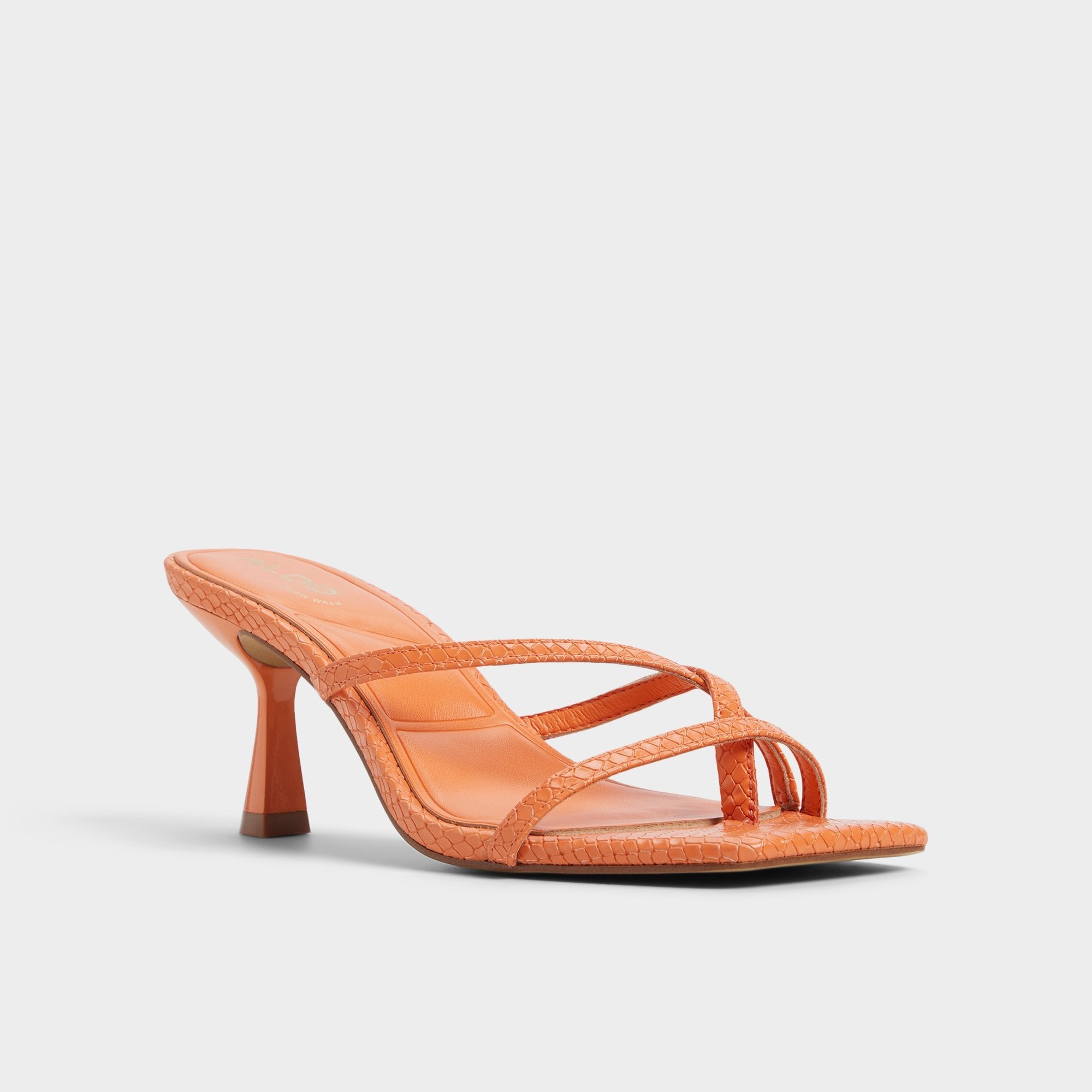 Aldo Calypsa Medium Orange Women's Heeled mules - Strappy heeled sandal Women