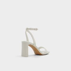 Aldo Aurorai White/Bone Women's Strappy sandals - Strappy heeled sandal, Block heel Women