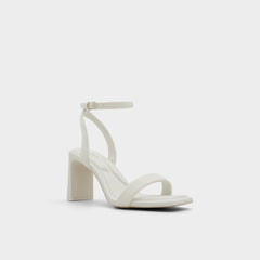 Aldo Aurorai White/Bone Women's Strappy sandals - Strappy heeled sandal, Block heel Women