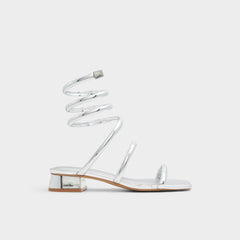 Aldo Spinna in Silver - Strappy sandal, Block heel Women