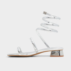 Aldo Spinna in Silver - Strappy sandal, Block heel Women