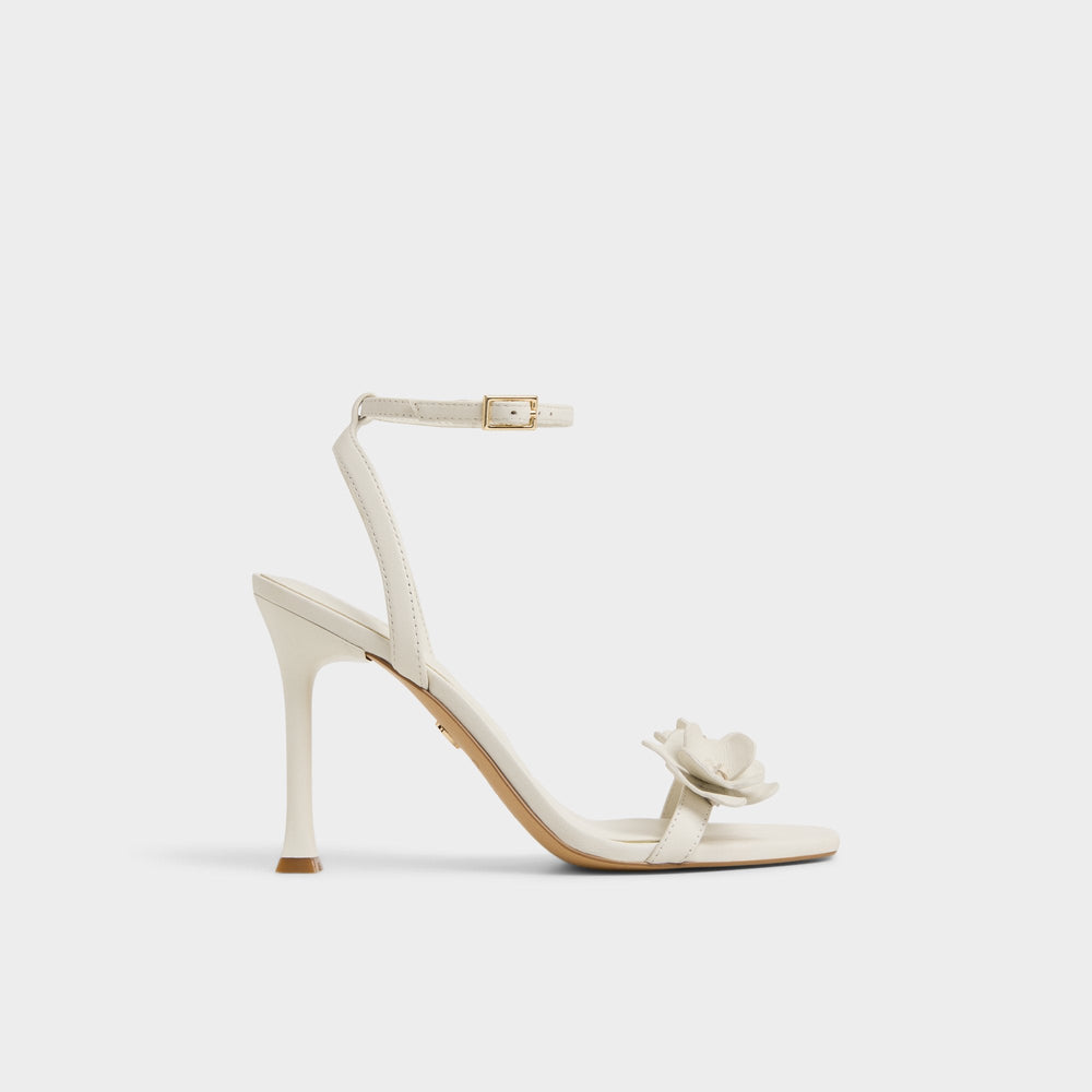 Aldo Daisylily White/Bone Women's Heeled sandals - Strappy heeled sandal, Stiletto heel Women