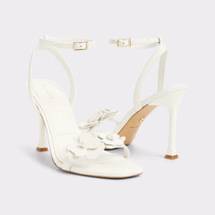Aldo Daisylily White/Bone Women's Heeled sandals - Strappy heeled sandal, Stiletto heel Women