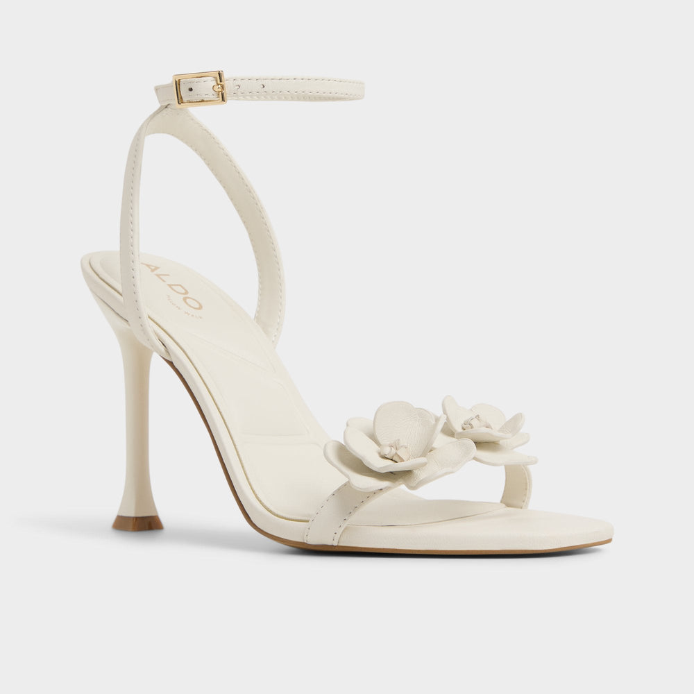 Aldo Daisylily White/Bone Women's Heeled sandals - Strappy heeled sandal, Stiletto heel Women