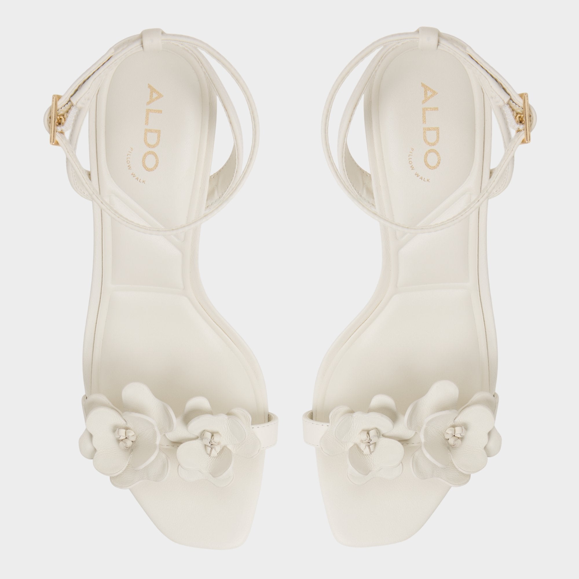 Aldo Daisylily White/Bone Women's Heeled sandals - Strappy heeled sandal, Stiletto heel Women